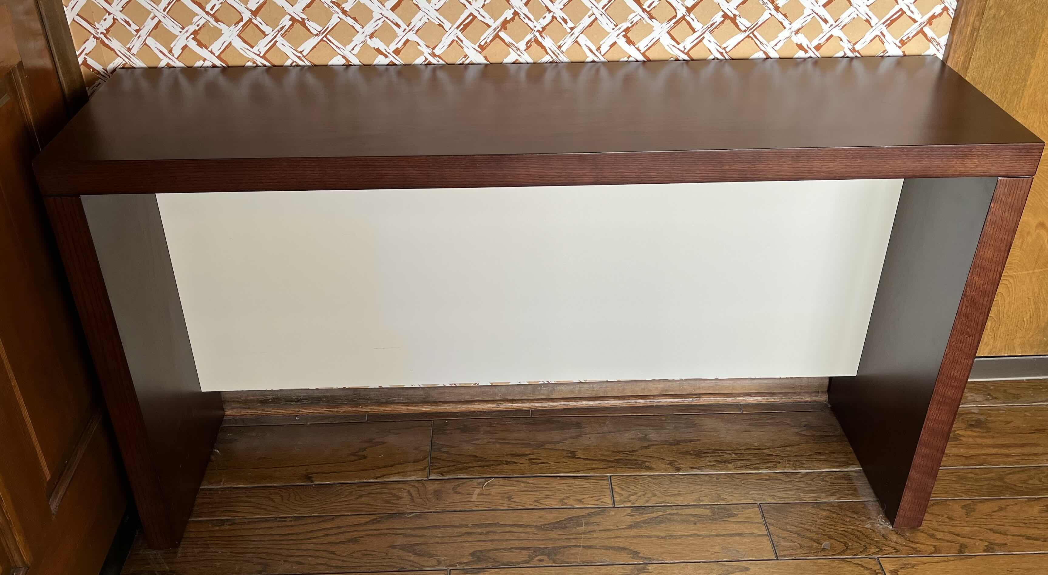 Photo 1 of MARK DAVID DARK WALNUT & WHITE FINISH CONSOLE TABLE 54” X 14” H30”