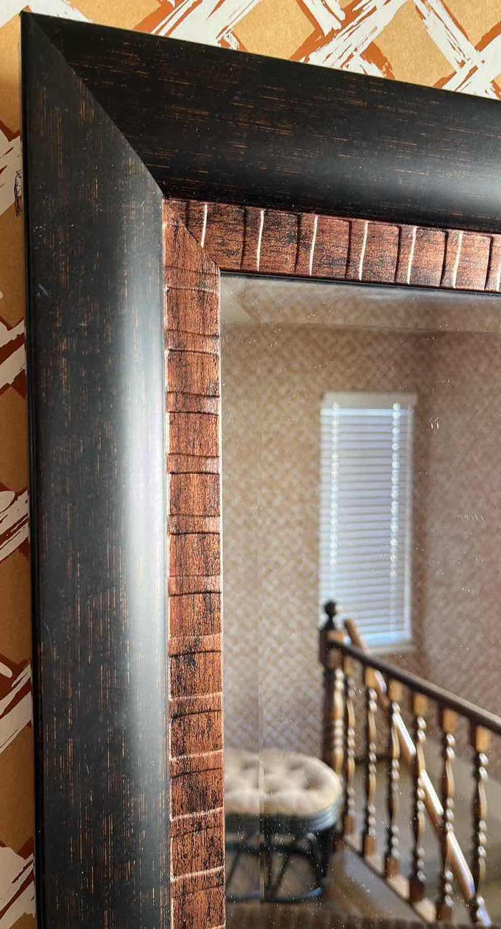 Photo 1 of HOBBY LOBBY HOME ACCENTS AGED BRONZE WOOD FINISH FRAMED MIRROR 21.25” X 25.5”