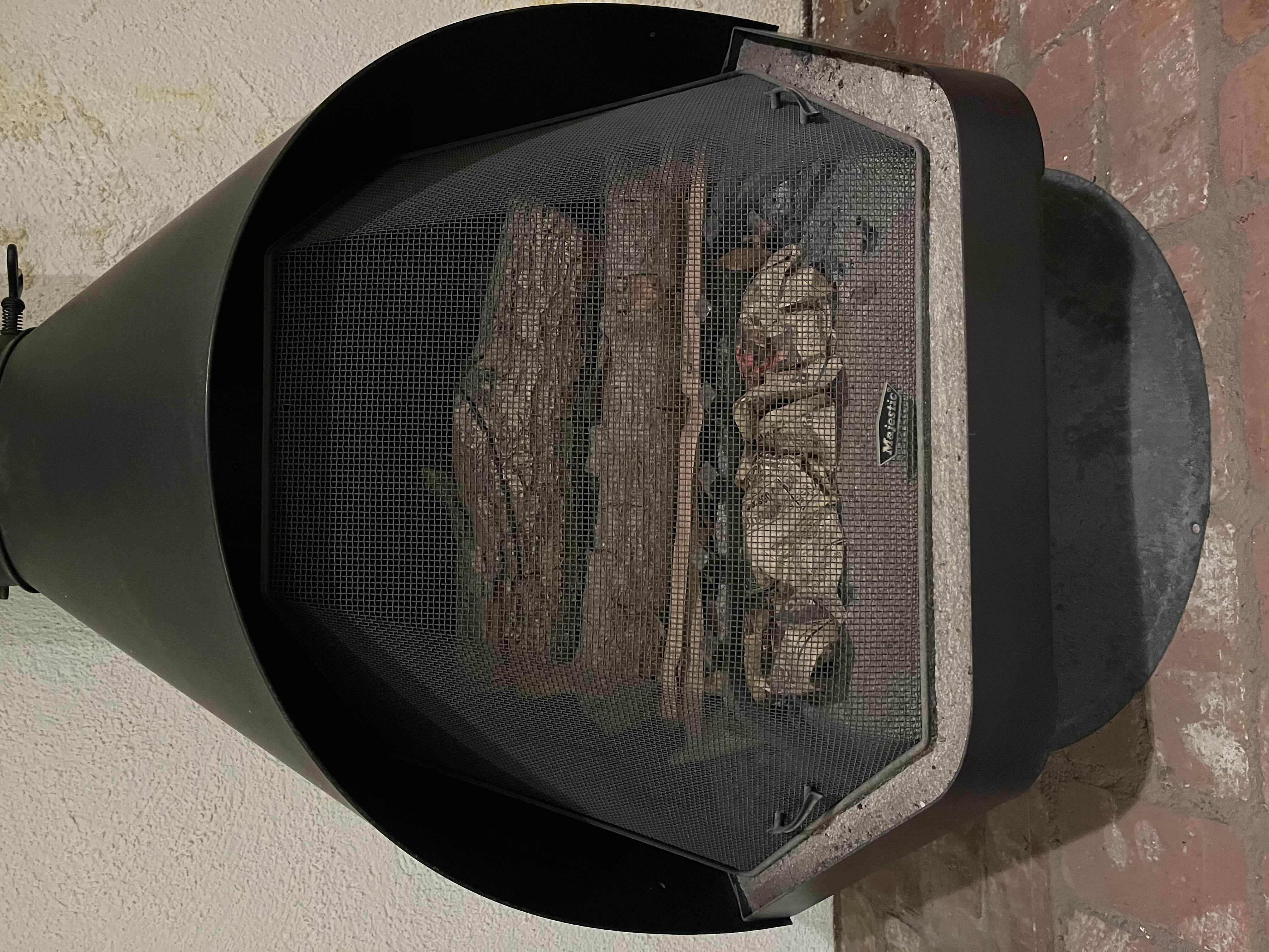 Photo 1 of MAJESTIC MATTE BLACK STEEL MID-CENTURY FIREPLACE 37.25” X 28.25” H90” (READ NOTES)