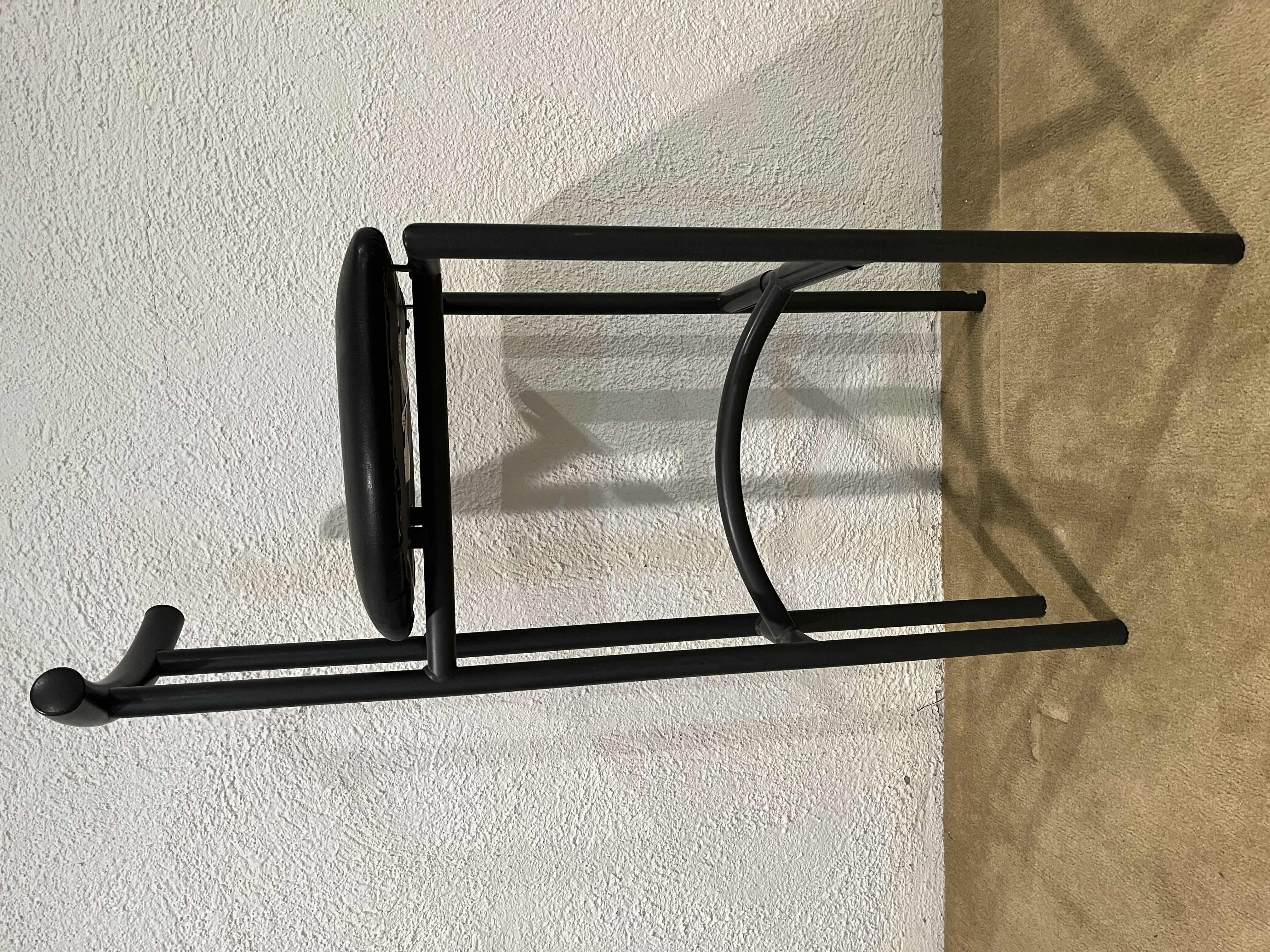 Photo 1 of AMISCO INDUSTRIES BLACK FINISH METAL FRAME FOAM PAD BARSTOOL 17” X 16” H39”