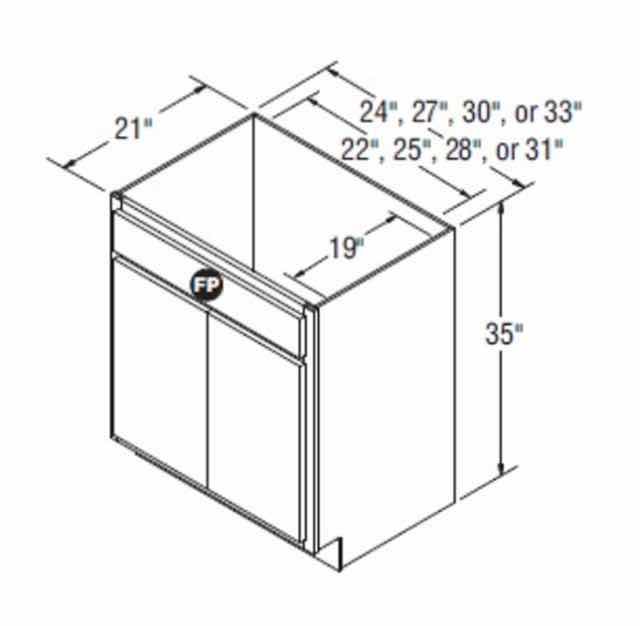 Photo 1 of ARISTOKRAFT CABINETRY BENTON STYLE BIRCH SARSAPARILLA FINISH PURESTYLE LAMINATE 2 DOOR VANITY BASE CABINET VSB3035B 30” X 21 ” H35” (READ NOTES)