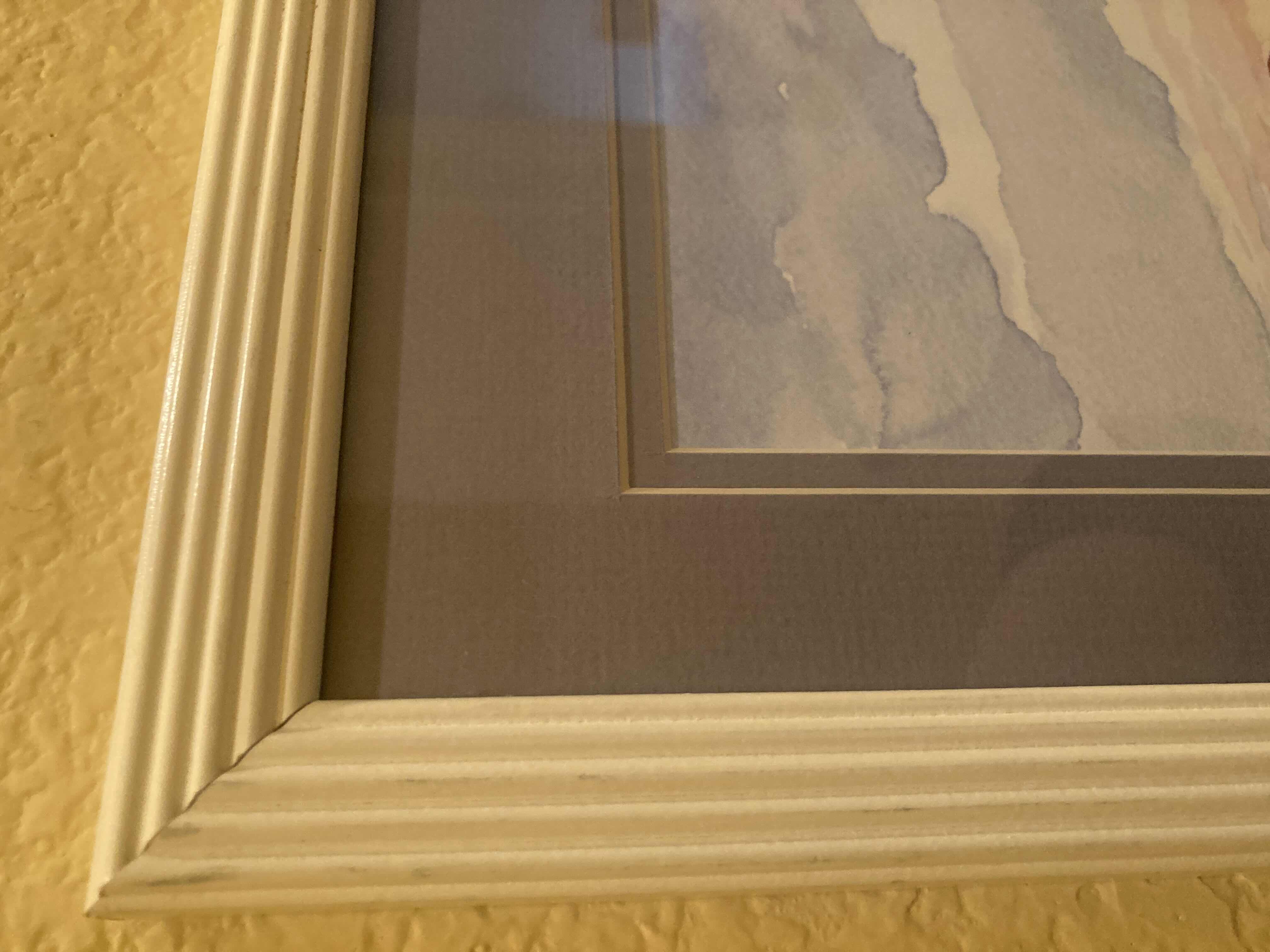 Photo 1 of CALIFORNIA LIGHTHOUSE ARUBA WATERCOLOR PAINTING REPRINT C98 SIGNED BY DONNA ELIAS FRAMED WALL ART 10” X 12.3”