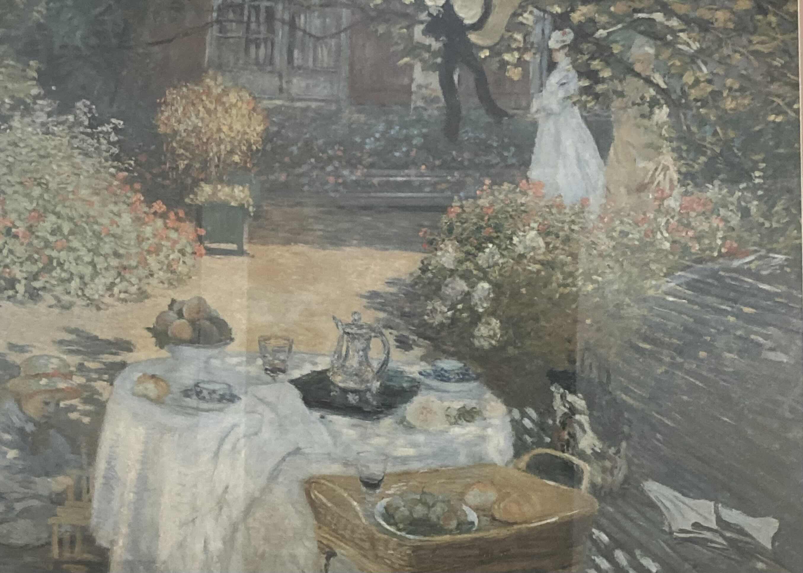 Photo 1 of “THE LUNCH” PAINTING REPRINT BY CLAUDE MONET FRAMED WALL ART 42.25 X 33.5”