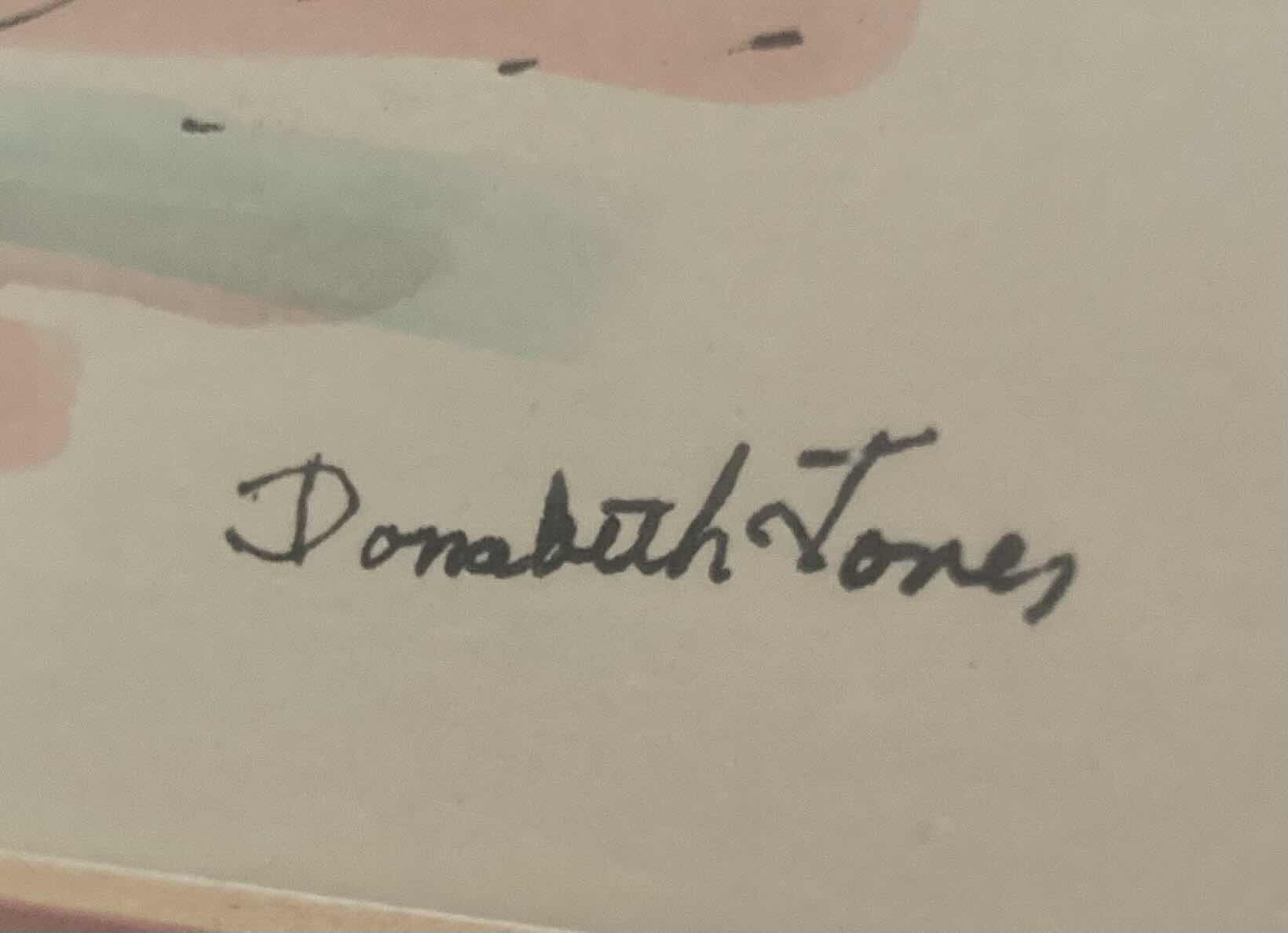 Photo 4 of “THE OLIVER HOUSE PATIO” ORIGINAL WATERCOLOR SKETCH PAINTING SIGNED BY DONABETH JONES FRAMED WALL ART 12” X 15”