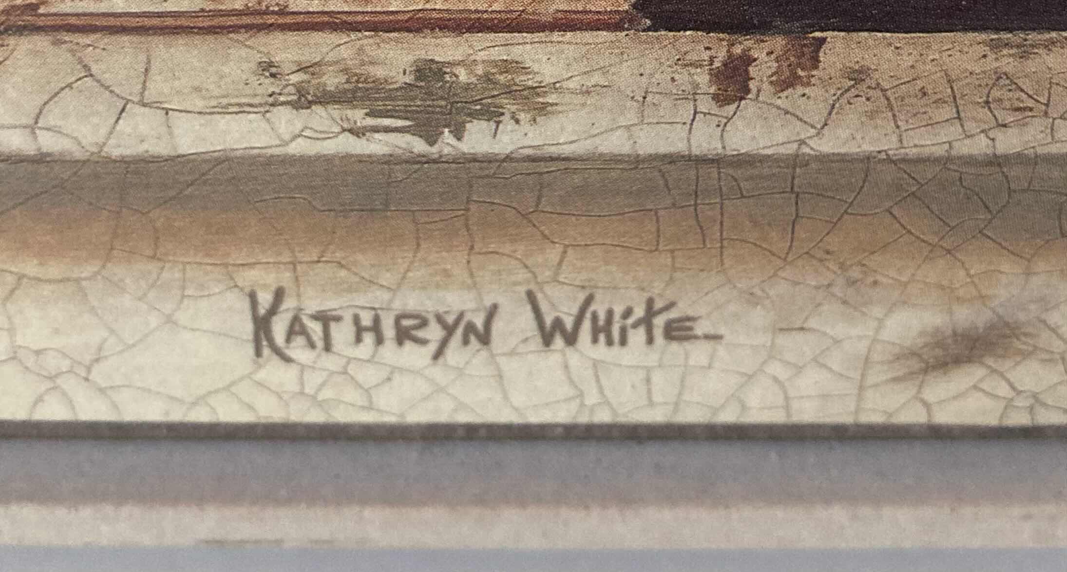 Photo 1 of “MARCHE AUX FLEURS LIMITED EDITION PRINT SIGNED BY KATHRYN WHITE FRAMED WALL ART 20” X 11”