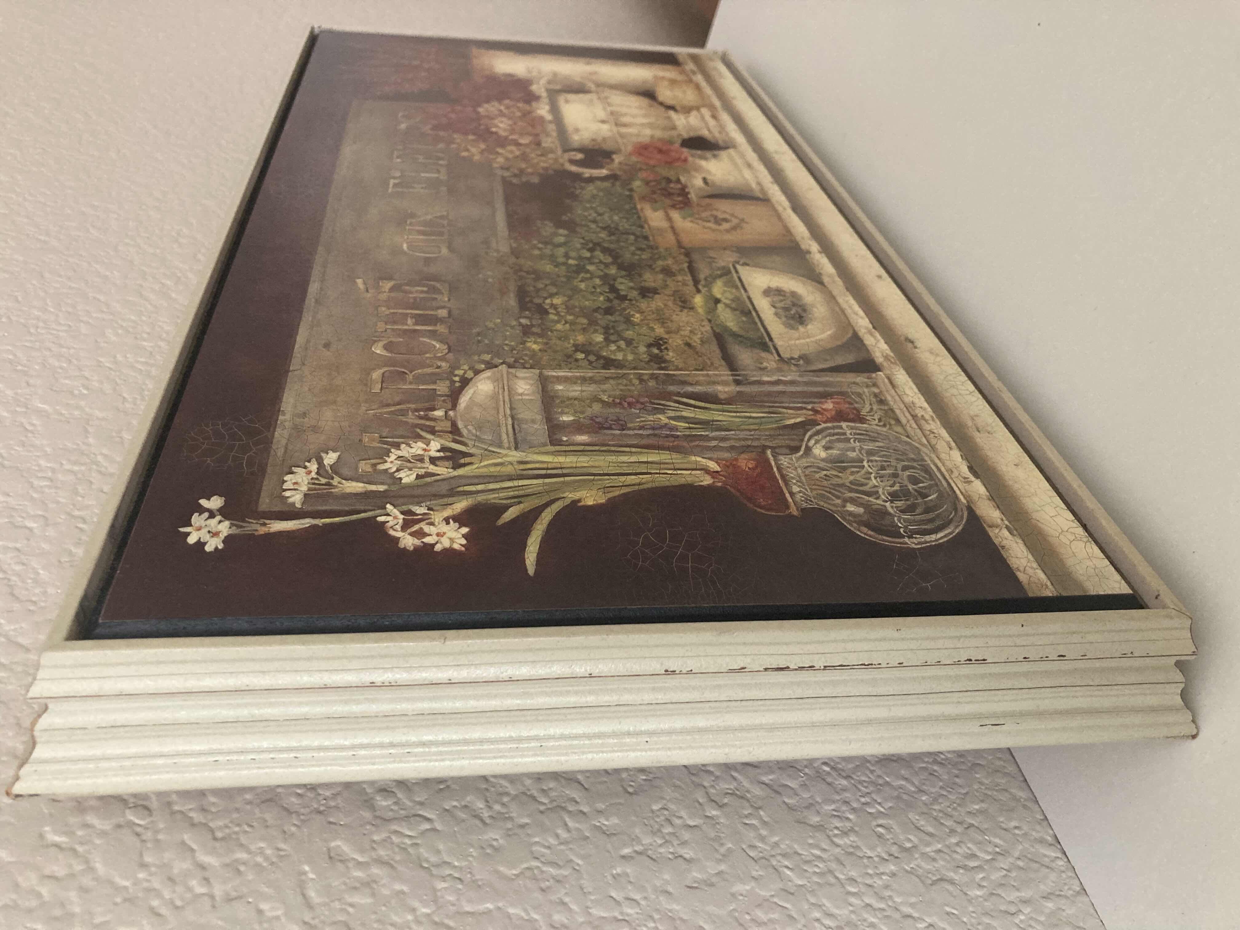 Photo 1 of “MARCHE AUX FLEURS LIMITED EDITION PRINT SIGNED BY KATHRYN WHITE FRAMED WALL ART 20” X 11”