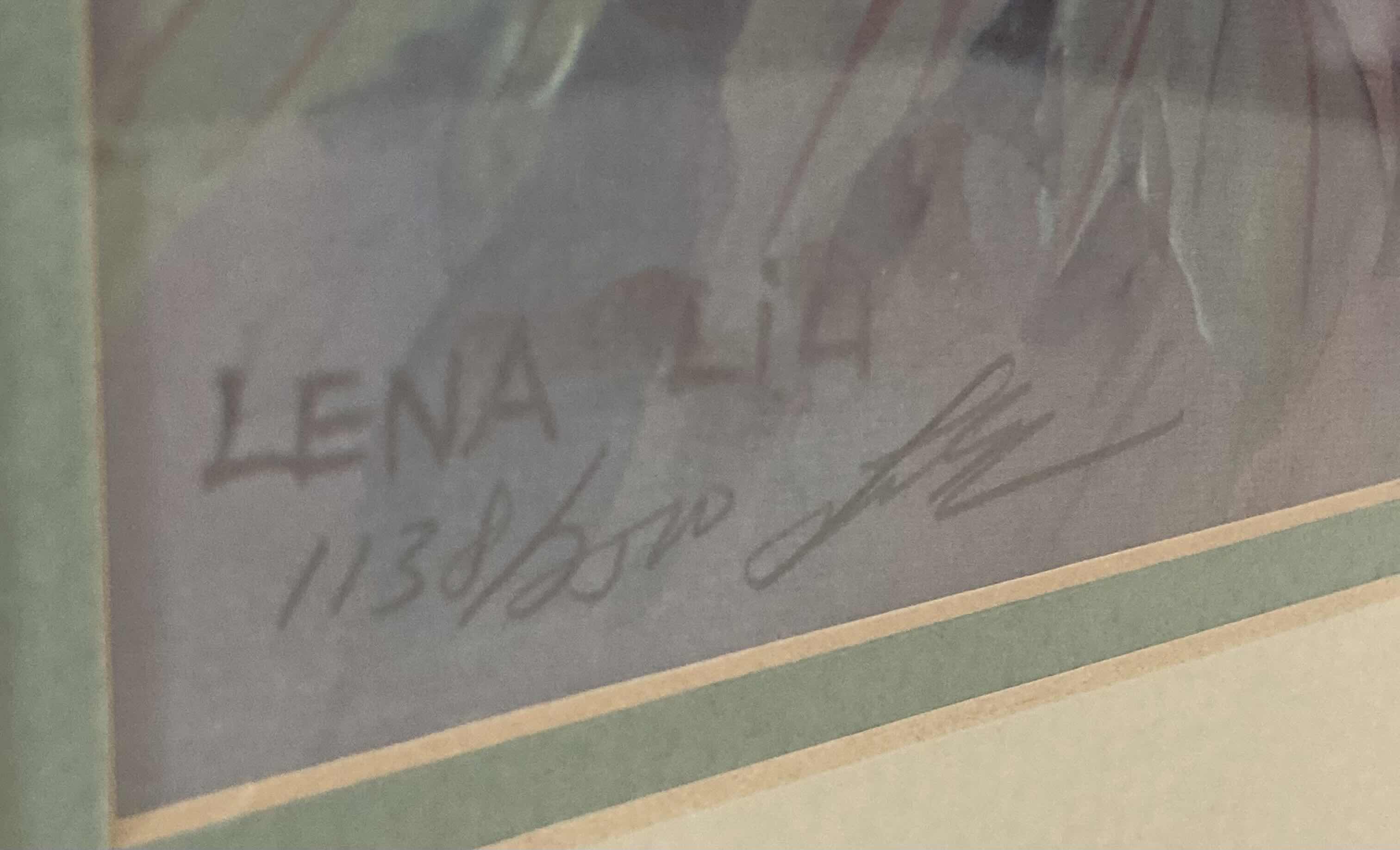 Photo 1 of FLORAL LIMITED EDITION OIL PAINTING PRINT 1138/2500 SIGNED BY LENA LIU FRAMED ARTWORK 20.25” X 24”