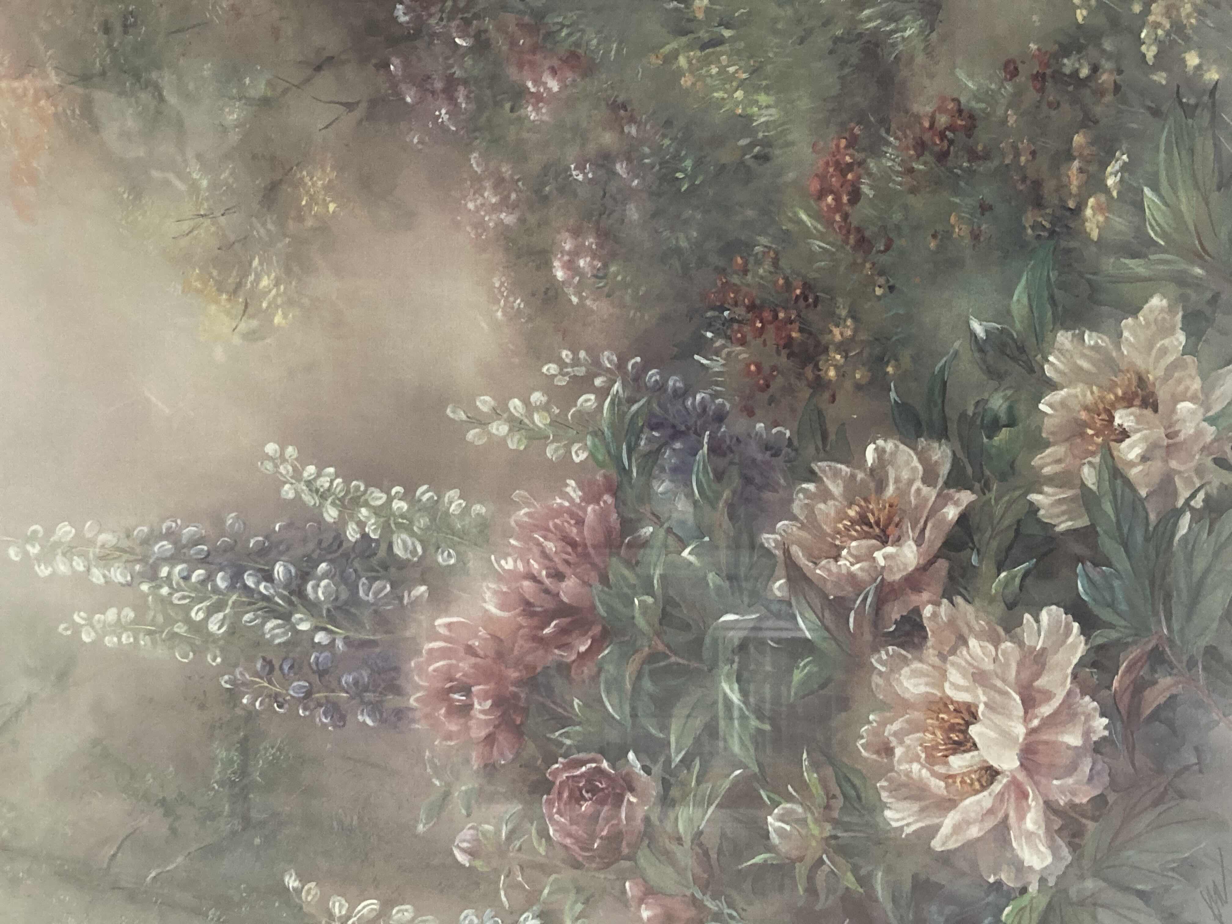 Photo 1 of FLORAL LIMITED EDITION OIL PAINTING PRINT 1138/2500 SIGNED BY LENA LIU FRAMED ARTWORK 20.25” X 24”