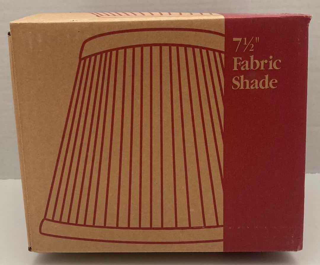 View 8 of LONGABERGER BLUE & PLAID FABRIC LAMP SHADES 9.5” X 9.5” H7.5”
