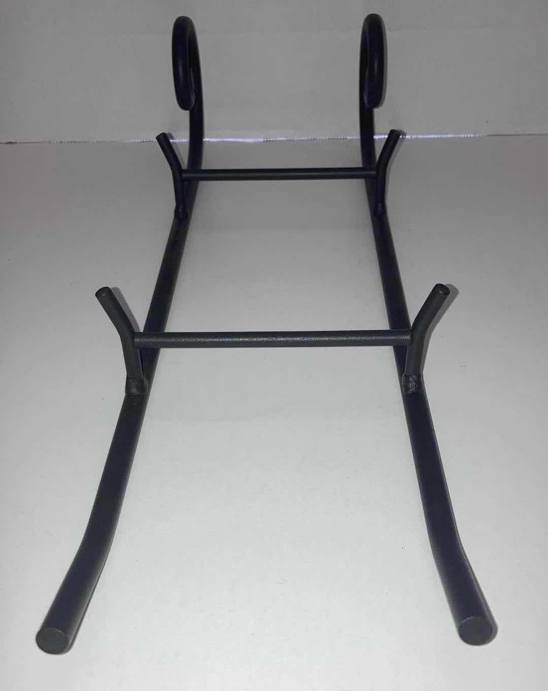 Photo 1 of LONGABERGER FOUNDRY BLACK WROUGHT IRON SLEIGH RUNNER BASKET HOLDER 16.5” X 5” H3.75”