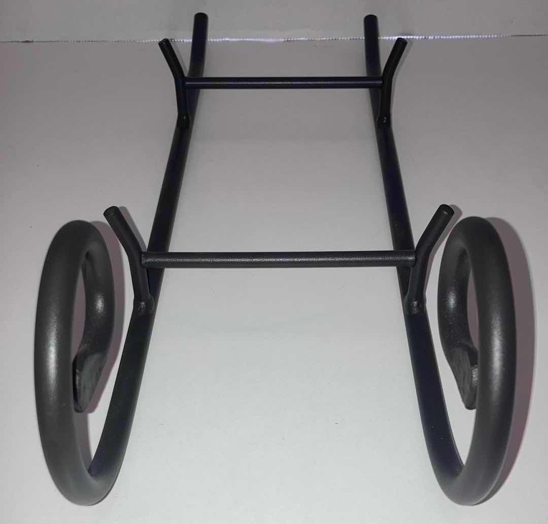 Photo 1 of LONGABERGER FOUNDRY BLACK WROUGHT IRON SLEIGH RUNNER BASKET HOLDER 16.5” X 5” H3.75”