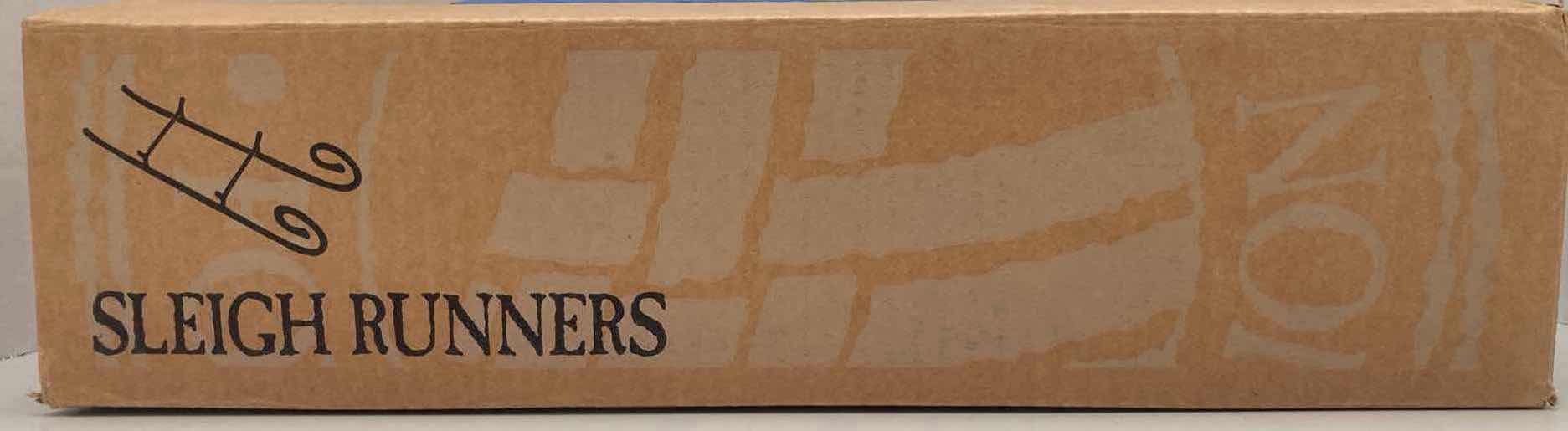 Photo 1 of LONGABERGER FOUNDRY BLACK WROUGHT IRON SLEIGH RUNNER BASKET HOLDER 16.5” X 5” H3.75”