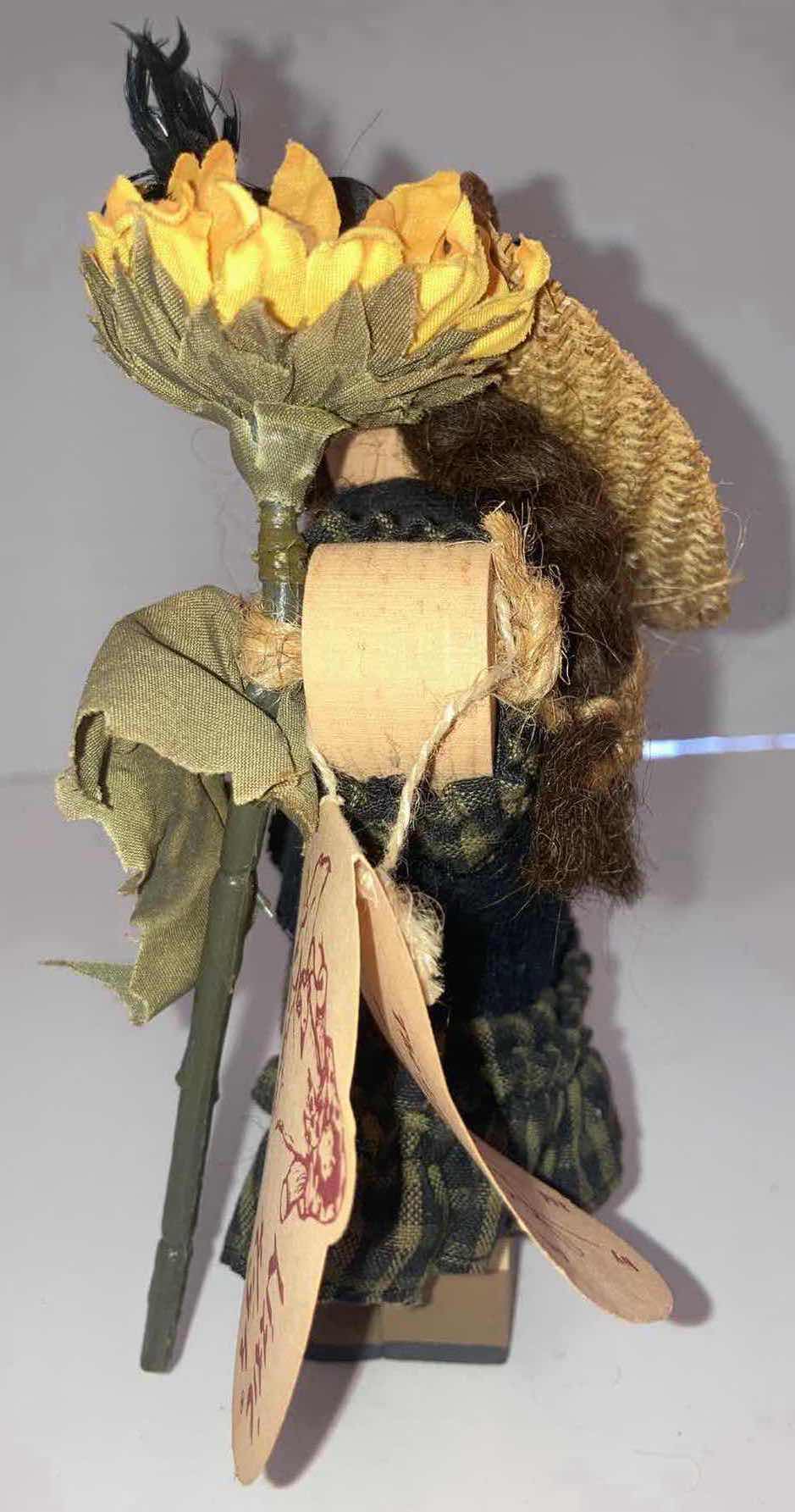 Photo 1 of LIZZIE HIGH THE LITTLE ONES “LOVE SUNFLOWERS” HANDCRAFTED WOODEN DOLL H6.25”