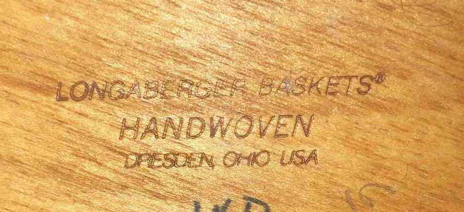 Photo 1 of LONGABERGER 1995 PUMPKIN SHAPE MAPLE WOOD BASKET W FALL FOLIAGE FABRIC LINER & BASKET PROTECTOR 9.25” X 9.25” H7.25”