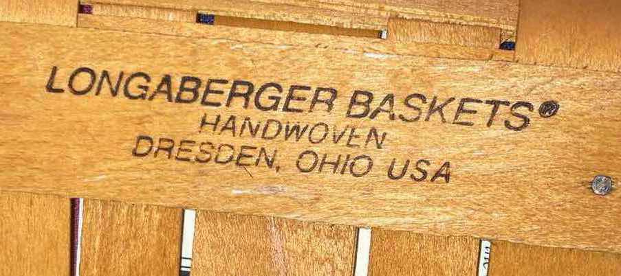 Photo 1 of LONGABERGER 2000 ALL AMERICAN SPARKLER MAPLE WOOD BASKET W USA FABRIC LINER 10” X 7.3” H5.5”