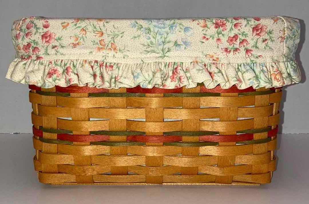 Photo 1 of LONGABERGER 2002 MOM’S MEMORIES MAPLE WOOD BASKET 9.75” X 8” H6”