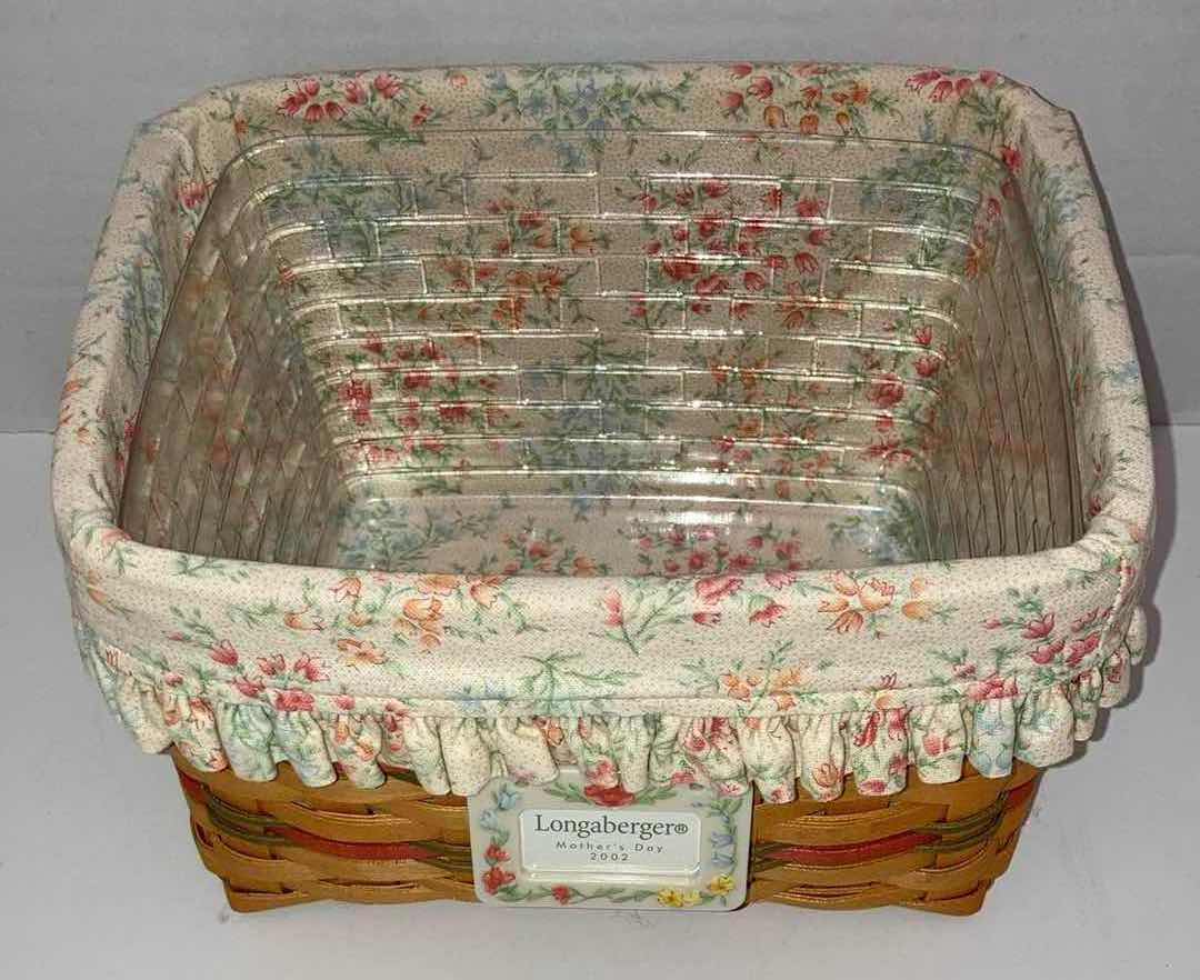 Photo 1 of LONGABERGER 2002 MOM’S MEMORIES MAPLE WOOD BASKET 9.75” X 8” H6”