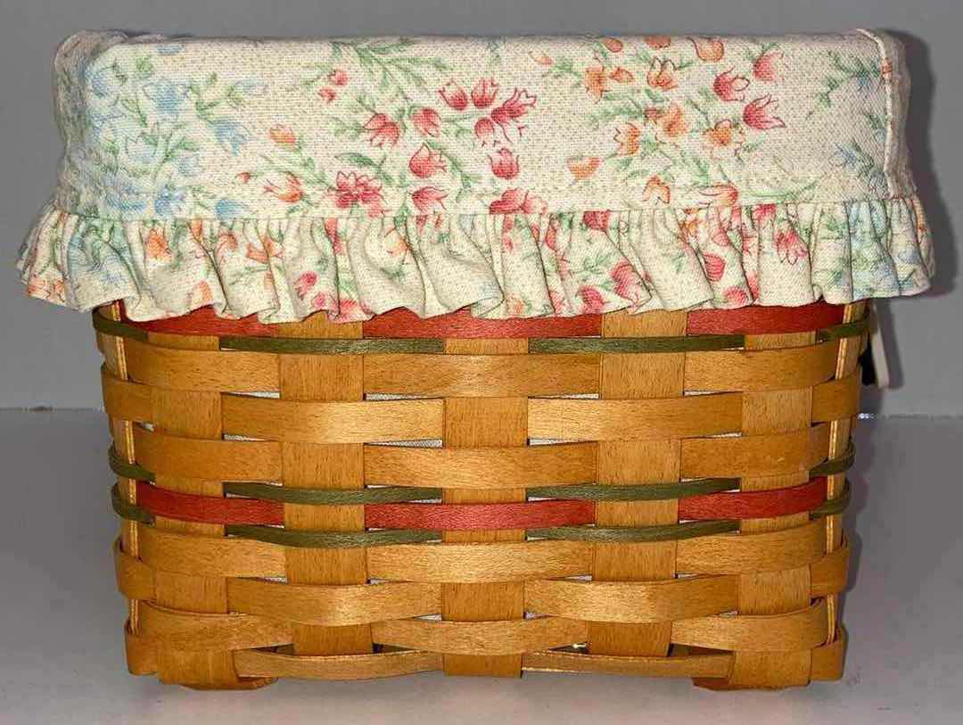 Photo 1 of LONGABERGER 2002 MOM’S MEMORIES MAPLE WOOD BASKET 9.75” X 8” H6”