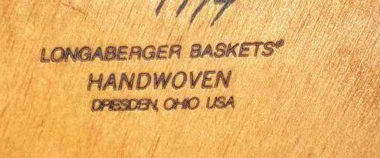 Photo 1 of LONGABERGER DAISY MAPLE WOOD BASKET W DAISY FABRIC LINER & BASKET PROTECTOR 7” X 7” H6”