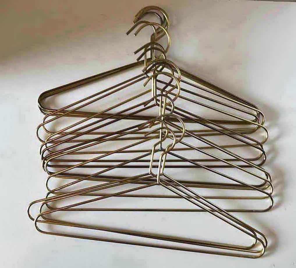 Photo 1 of BEVCO  ERGONOMICS GOLD FINISH CLOTHES HANGERS (15)