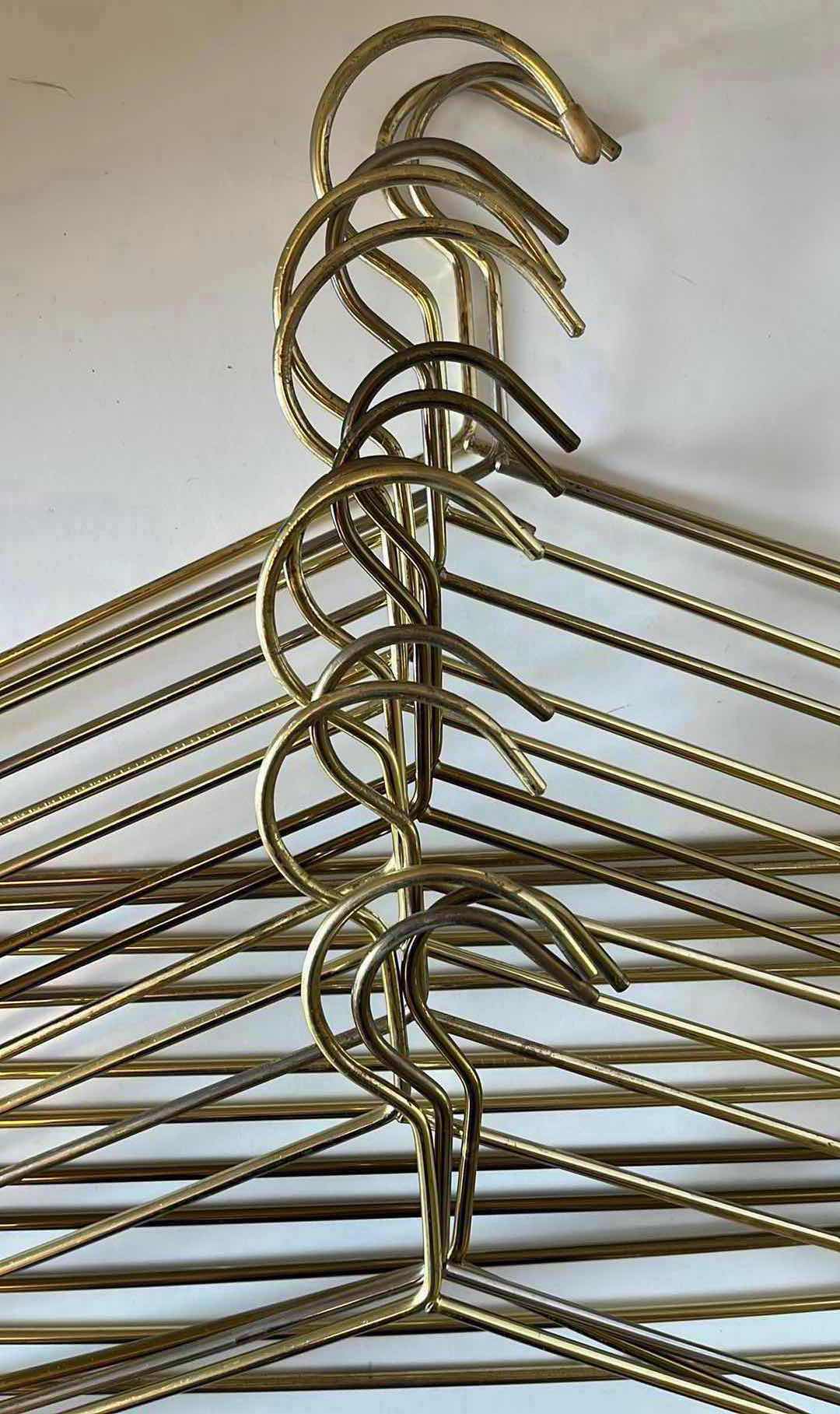 Photo 1 of BEVCO  ERGONOMICS GOLD FINISH CLOTHES HANGERS (15)