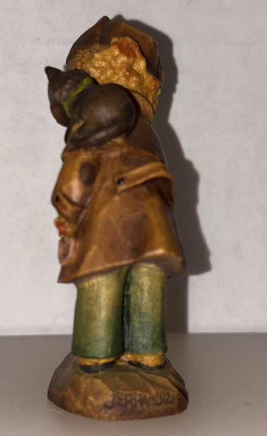 Photo 1 of ANRI, FERRANDIZ “INSPECTOR” HANDCARVED WOOD FIGURINE, SWITZERLAND 1” X 1.5” H3.25”