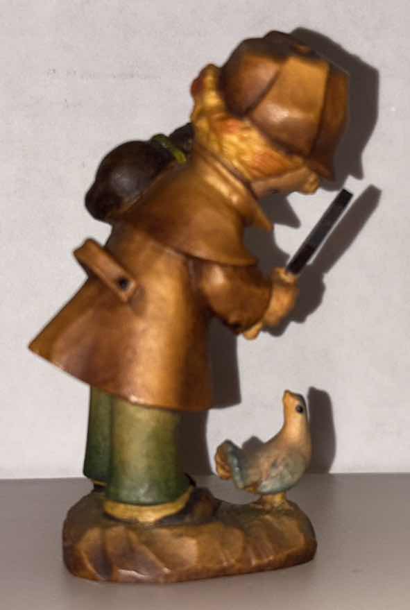 Photo 3 of ANRI, FERRANDIZ “INSPECTOR” HANDCARVED WOOD FIGURINE, SWITZERLAND 1” X 1.5” H3.25”