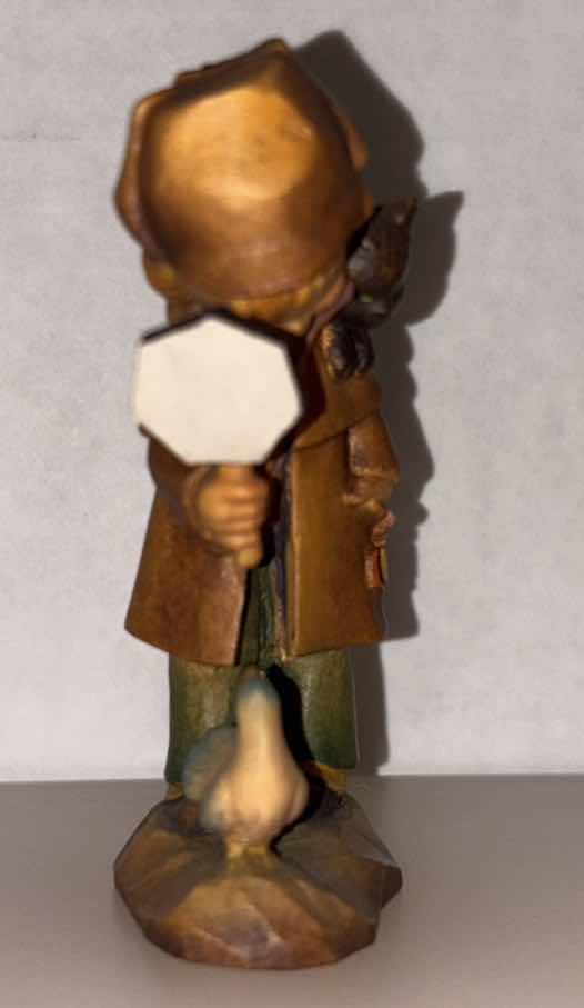 Photo 4 of ANRI, FERRANDIZ “INSPECTOR” HANDCARVED WOOD FIGURINE, SWITZERLAND 1” X 1.5” H3.25”