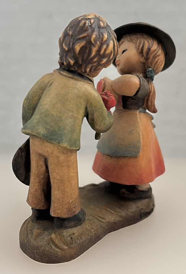 Photo 3 of ANRI MADE IN ITALY FERRANDIZ “COURTING” HANDCARVED WOOD FIGURINE 1.5” X 3” H3.25”