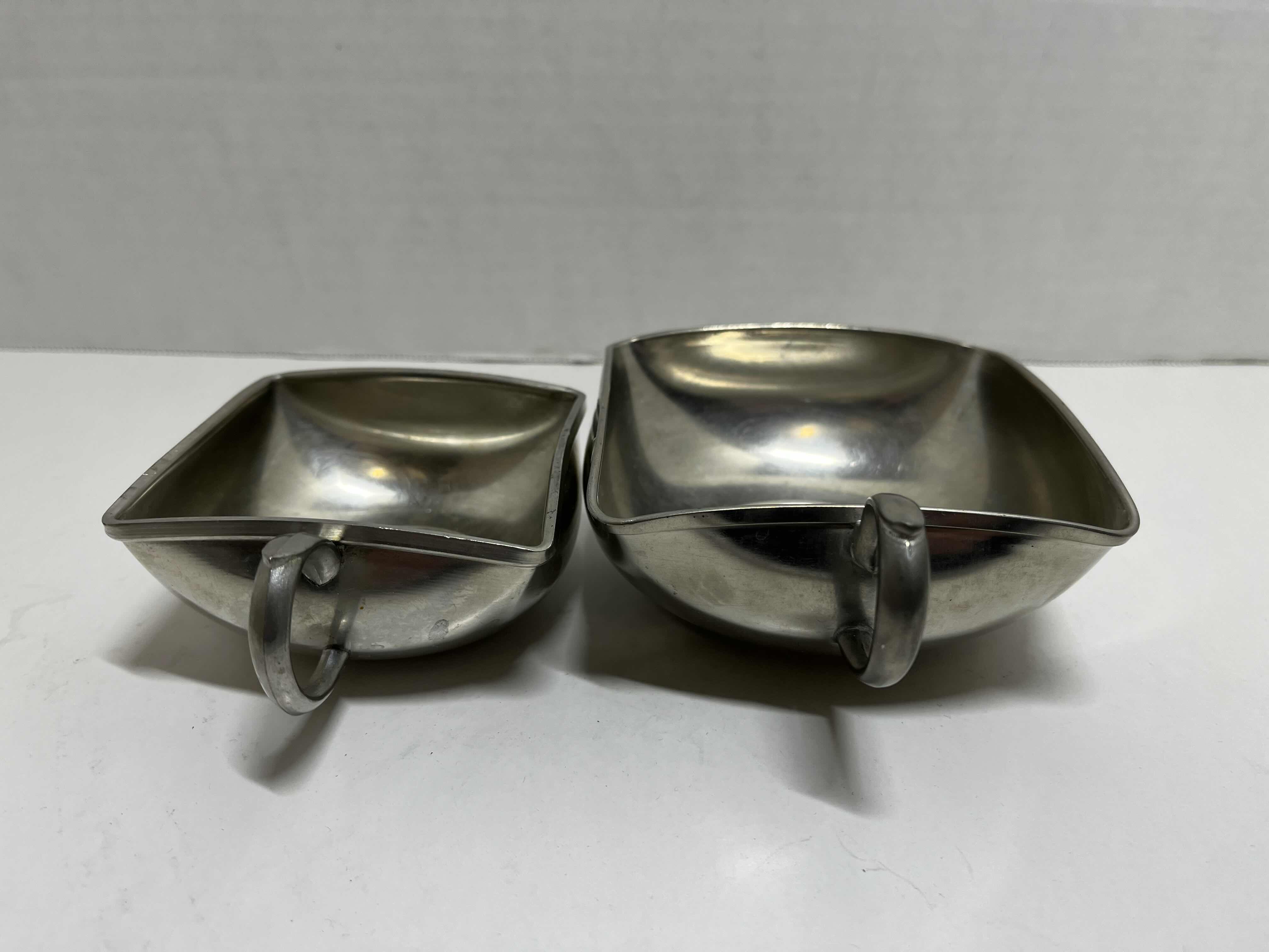 Photo 4 of HOLLAND PEWTER TEA CUPS (2) W PEWTER CANDY DISH 7” X 3.25”