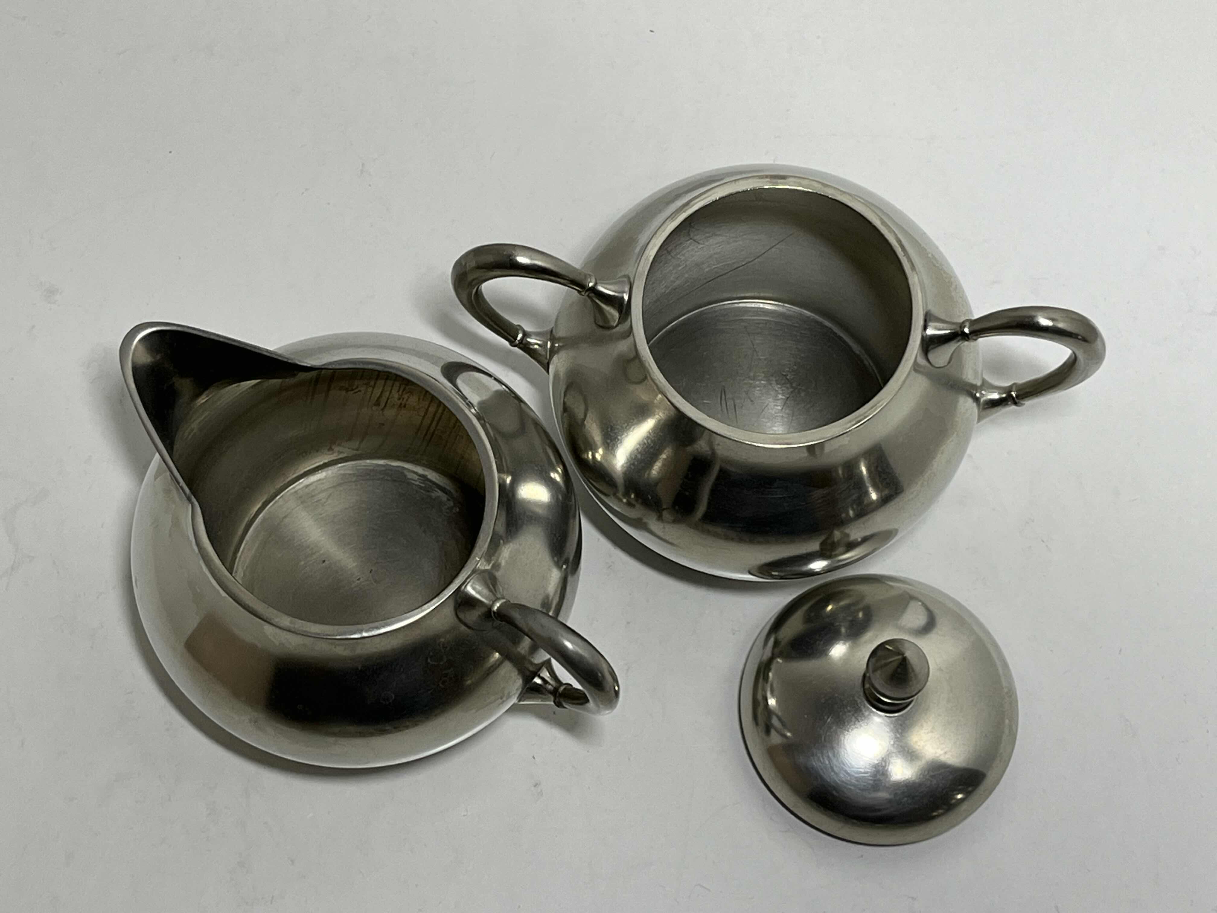 Photo 7 of   METAWA HOLLAND 5PC PEWTER TEA/COFFEE SERVING SET