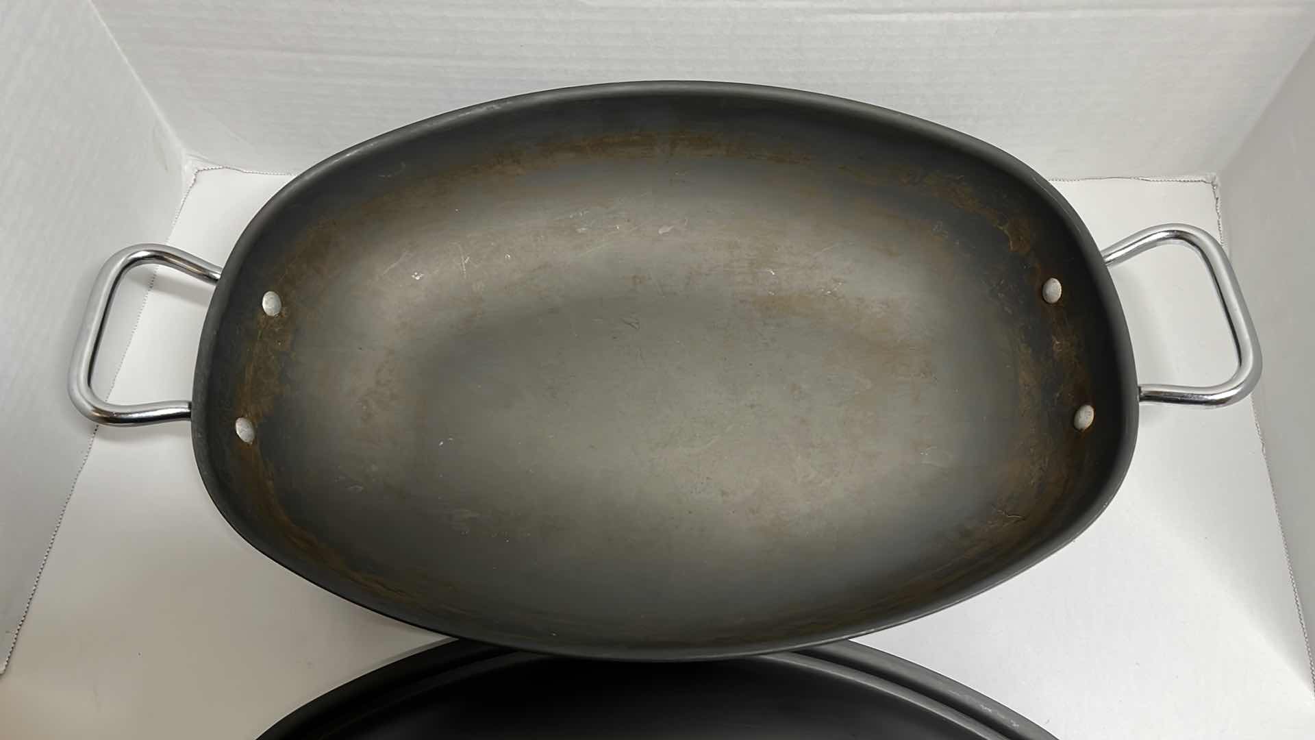 Photo 1 of ANODIZED OVAL ROASTING PAN W LID 16” X 12” H3.5”
