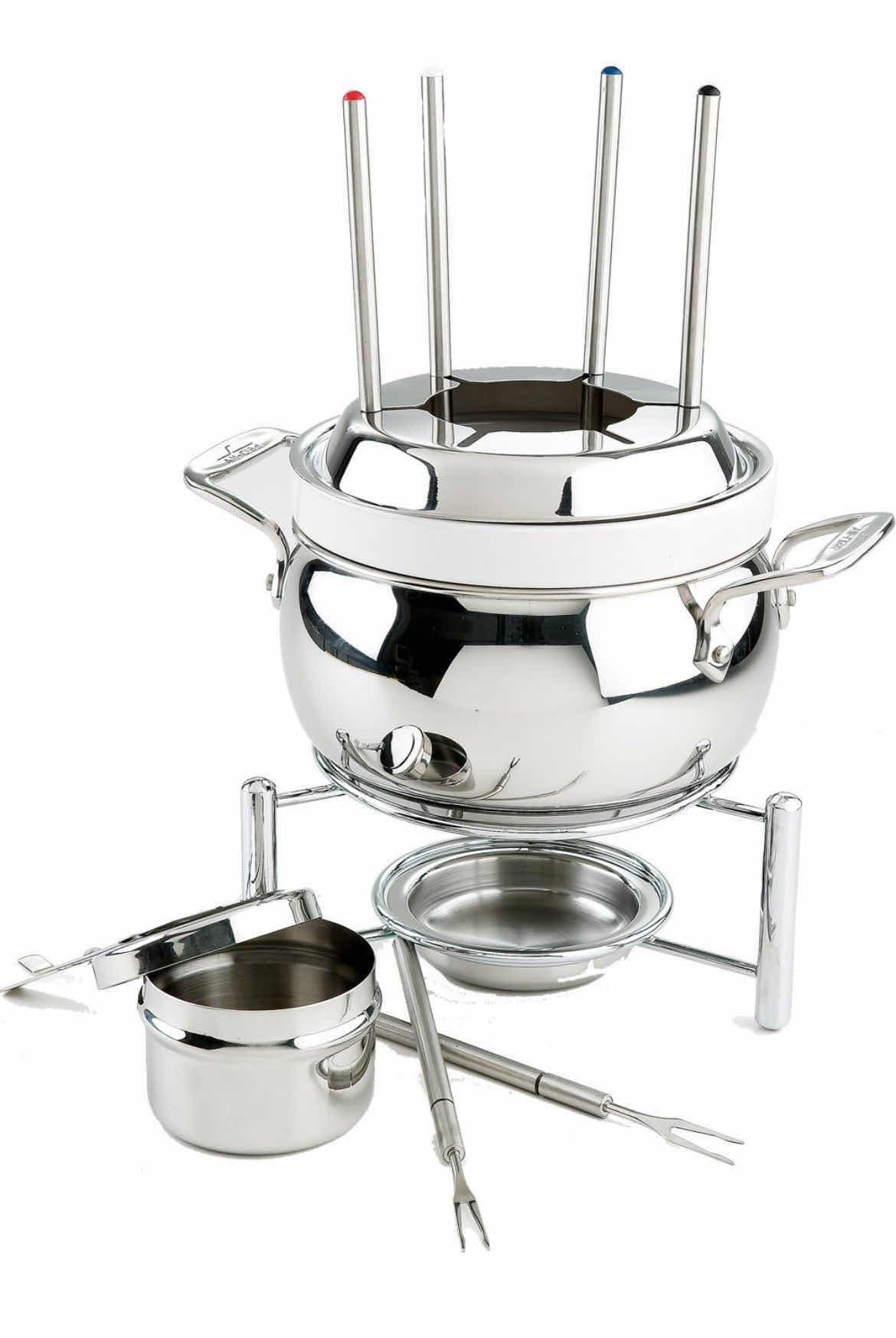 Photo 1 of ALL CLAD CERAMIC 3QT POT FONDUE SET MODEL 59936