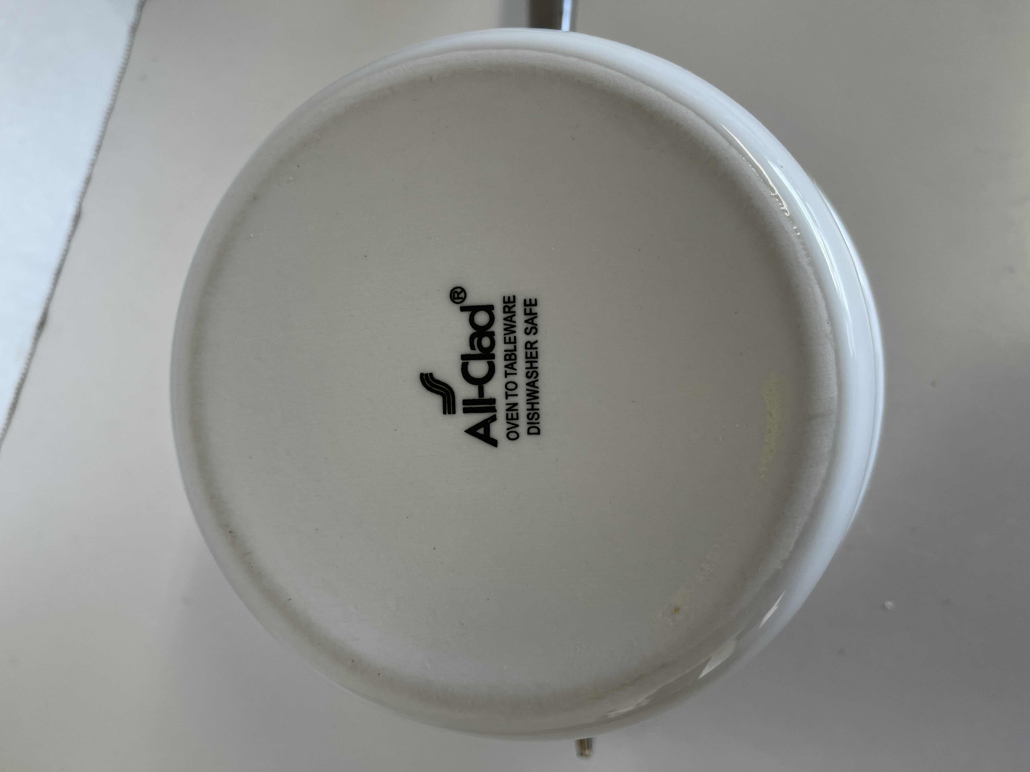 Photo 1 of ALL CLAD DOUBLE BOILER CERAMIC INSERT 6.5” X 4.75”