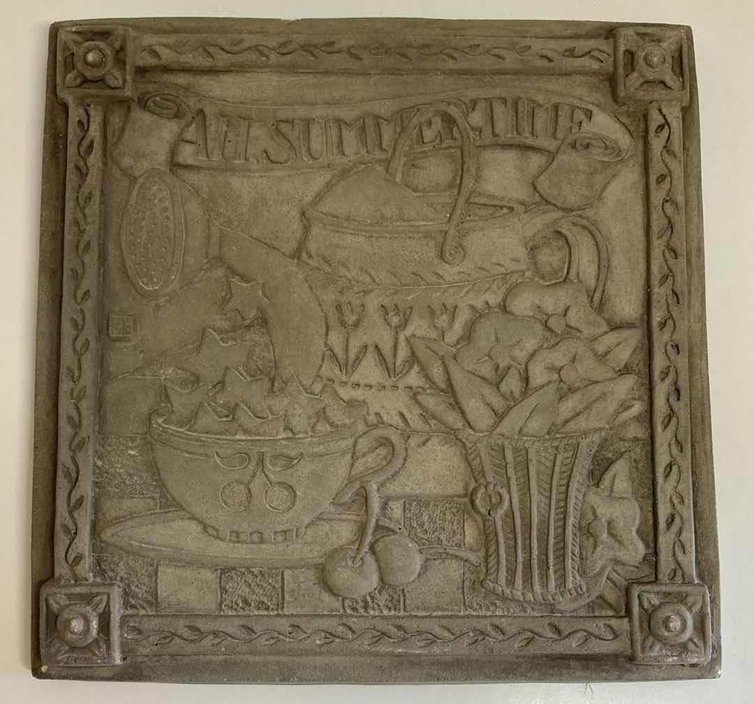 Photo 1 of AH, SUMMERTIME DECORATIVE HANGING CEMENT TILE 9.5”