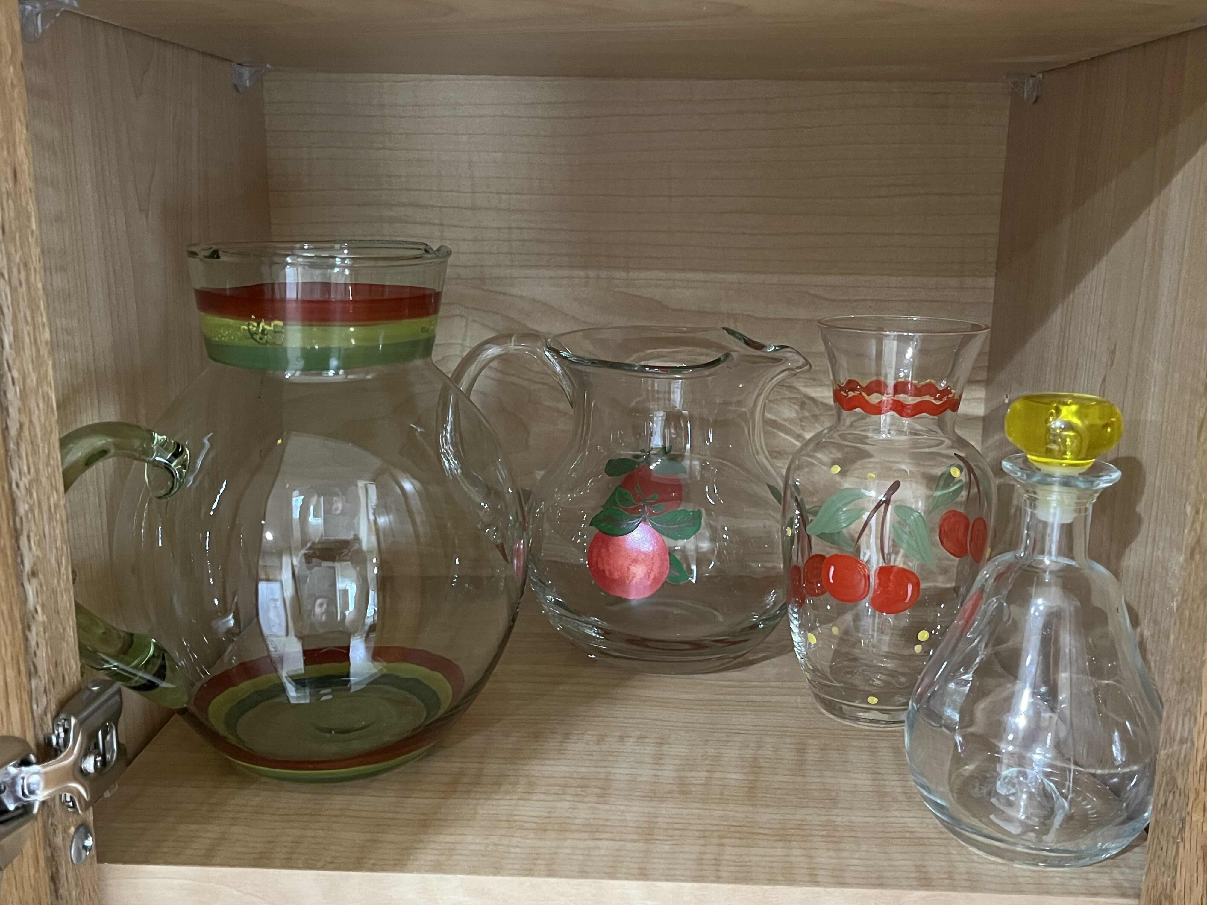 Photo 1 of CONTENTS OF CABINET- DECORATIVE PITCHERS & VASES (6)