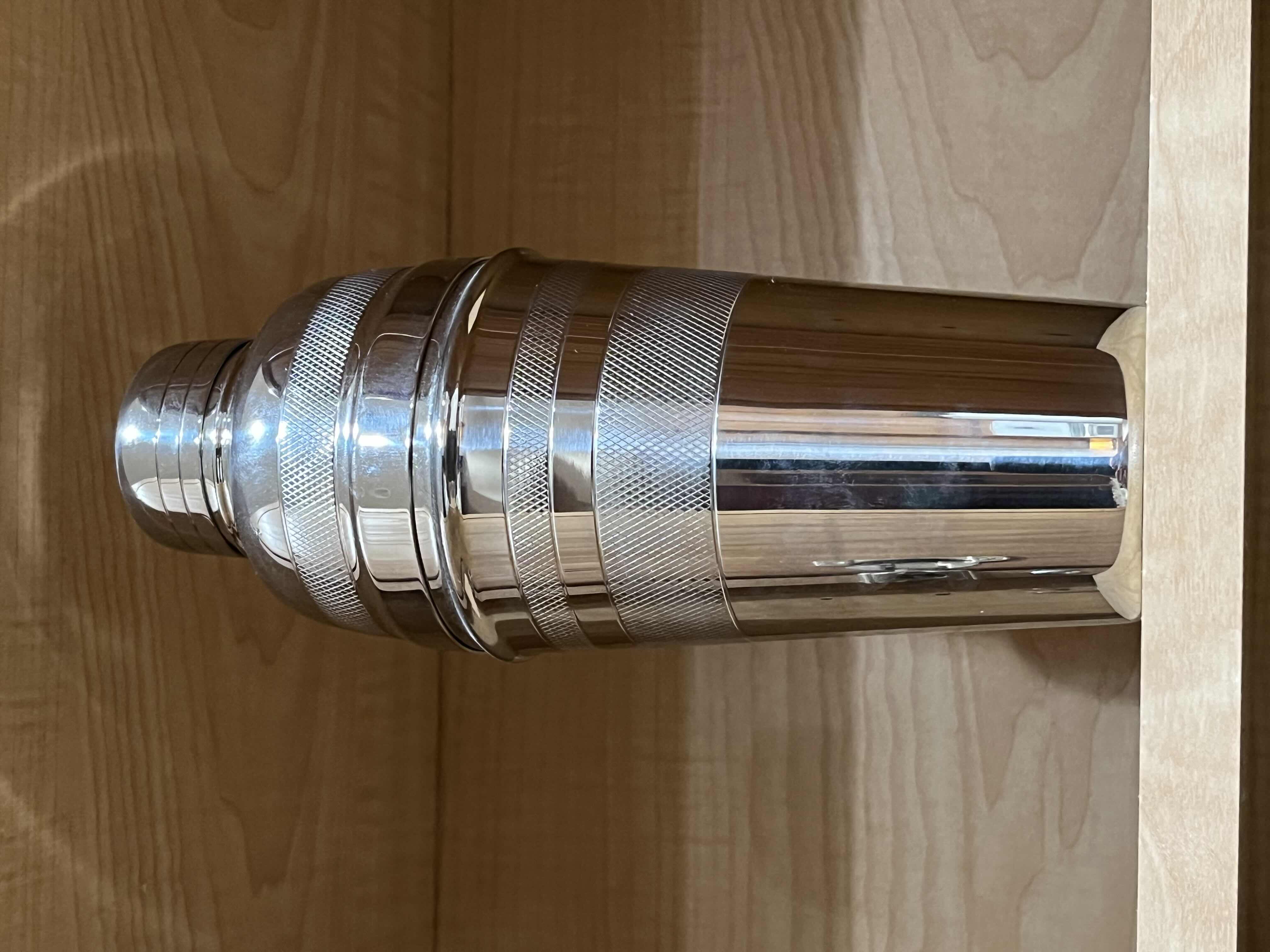 Photo 1 of CONTENTS OF CABINET-COCKTAIL & DRINKING GLASSWARE (22) W STAINLESS STEEL MIXER