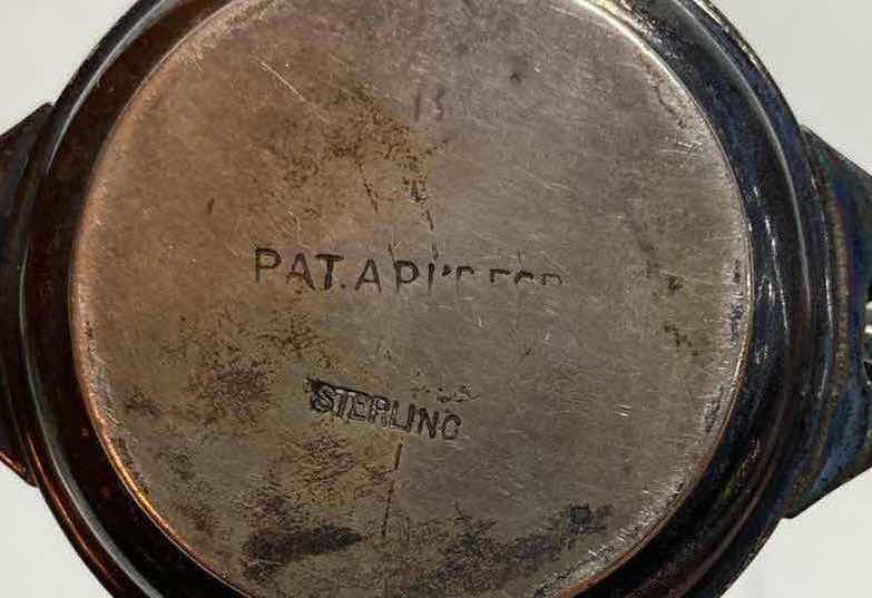 Photo 1 of 1910 VICTORIAN STERLING SILVER SWIVEL TEA STRAINER W WOODEN HANDLE