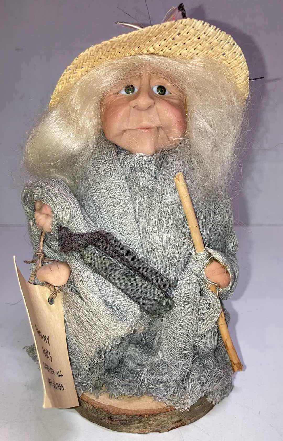 Photo 1 of JACKIE AUSTIN DEVA DOLL-HOUSE GUEST 1990  “GRANNY ROOTS” DOLL FIGURINE H6.75”