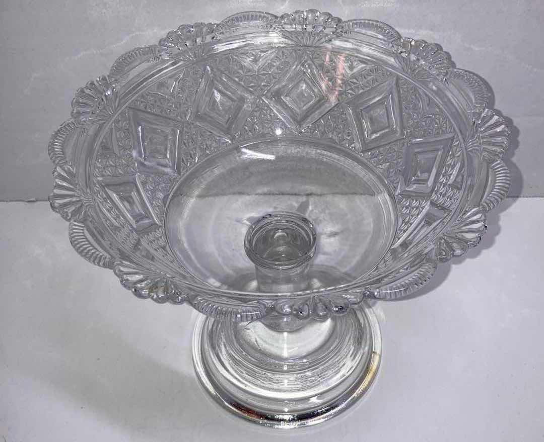 Photo 1 of EARLY AMERICAN PATTERN GLASS CANDY/DESERT PEDESTAL BOWL 8” X H6.5”