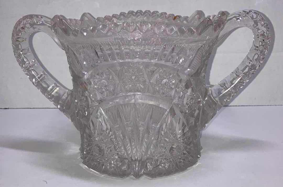 Photo 1 of CAMBRIDGE VICTORIAN GLASS CELERY VASE 9.5” X 6.25” H5.5”