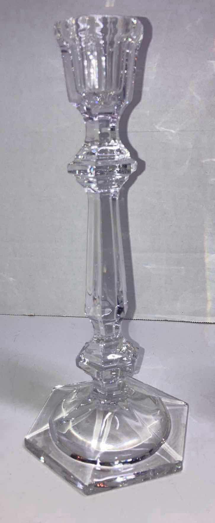 Photo 2 of CRYSTAL PILLAR CANDLESTICK HOLDERS- VARIOUS STYLES & SIZES (5) 5”-10”