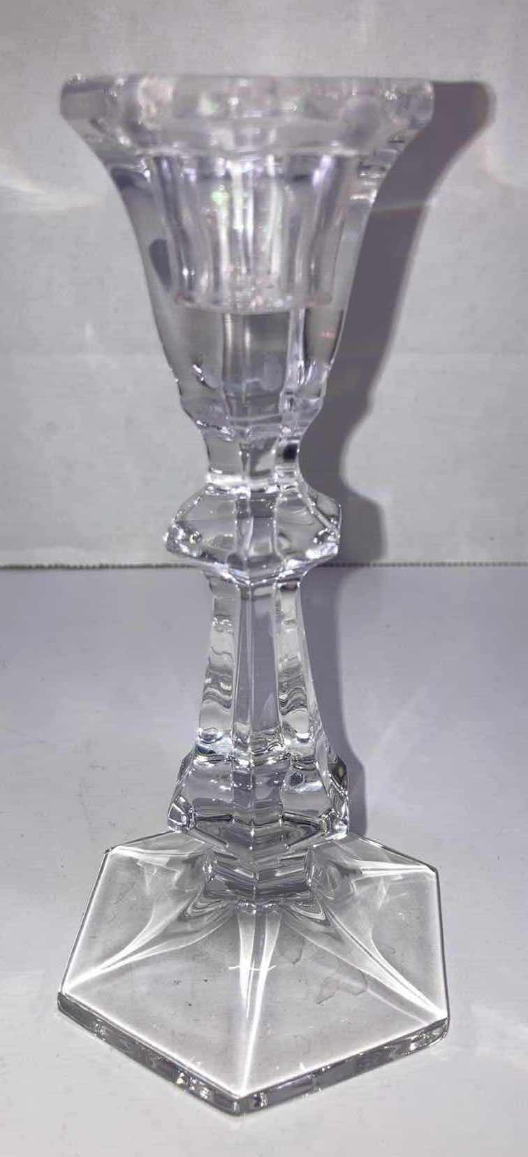 Photo 5 of CRYSTAL PILLAR CANDLESTICK HOLDERS- VARIOUS STYLES & SIZES (5) 5”-10”