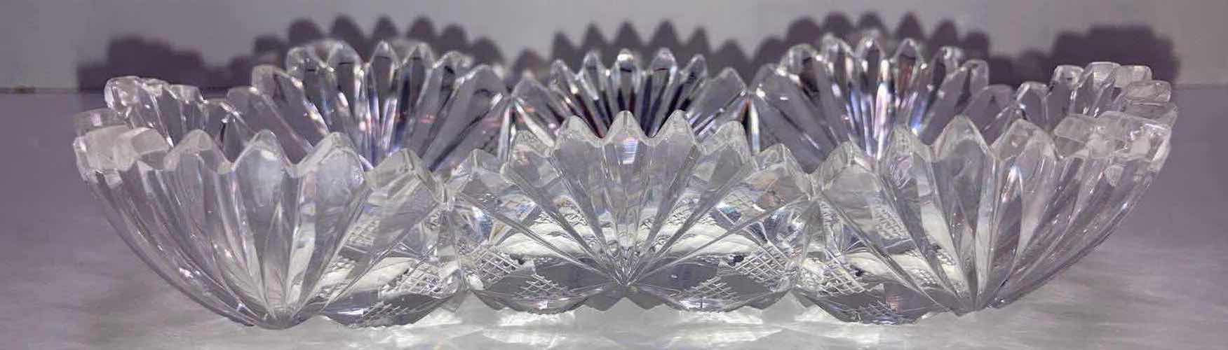 Photo 1 of AMERICAN BRILLIANT CUT GLASS RELISH TRAY 6.75” X 4” H1.25”