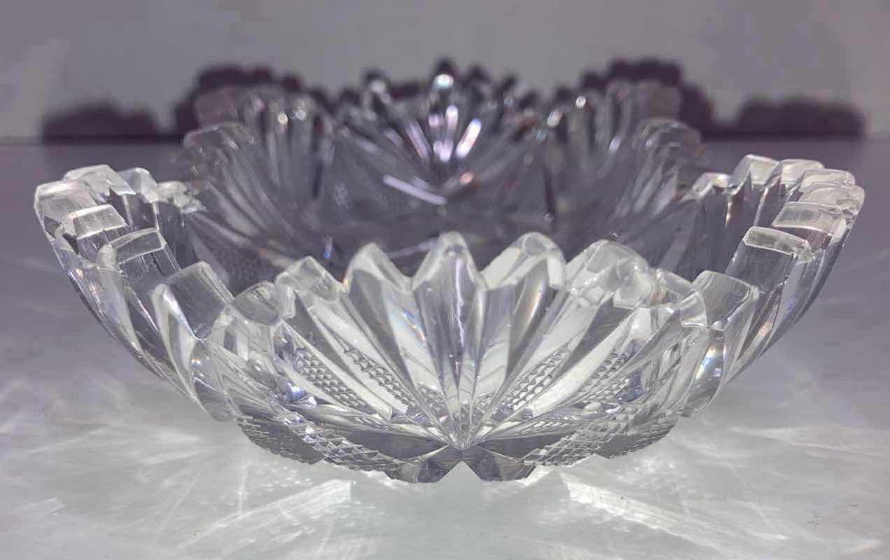 Photo 1 of AMERICAN BRILLIANT CUT GLASS RELISH TRAY 6.75” X 4” H1.25”