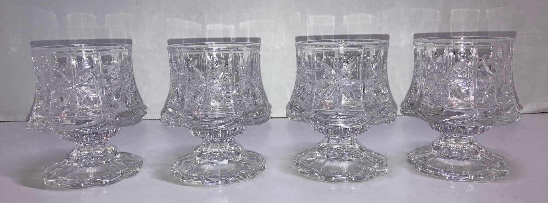 Photo 1 of  PARTYLITE LEAD CRYSTAL COTTAGE LIGHT VOTIVE CANDEL HOLDER (4)  3.5” X H3.5”
