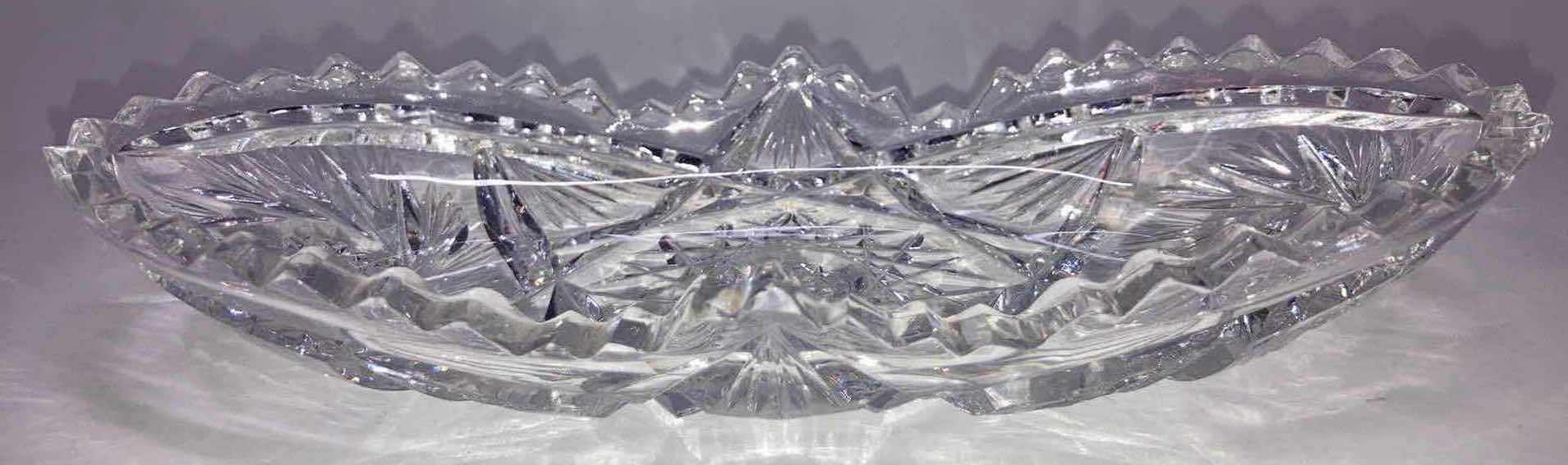 Photo 1 of AMERICAN BRILLIANT PERIOD CUT GLASS OVAL RELISH DISH 7.75” X 3.5” H1.25”