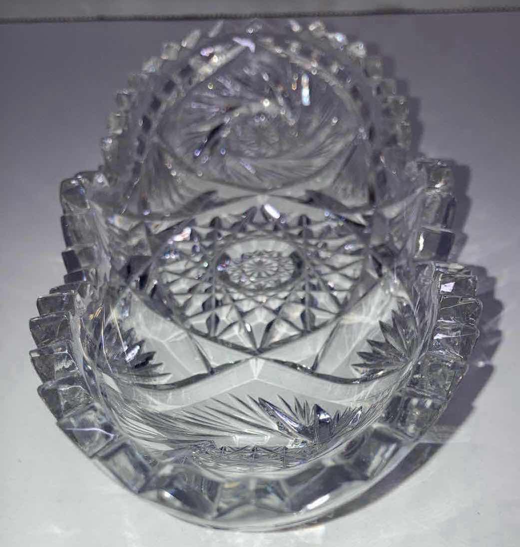 Photo 1 of AMERICAN BRILLIANT PERIOD CUT GLASS OVAL RELISH DISH 7.75” X 3.5” H1.25”