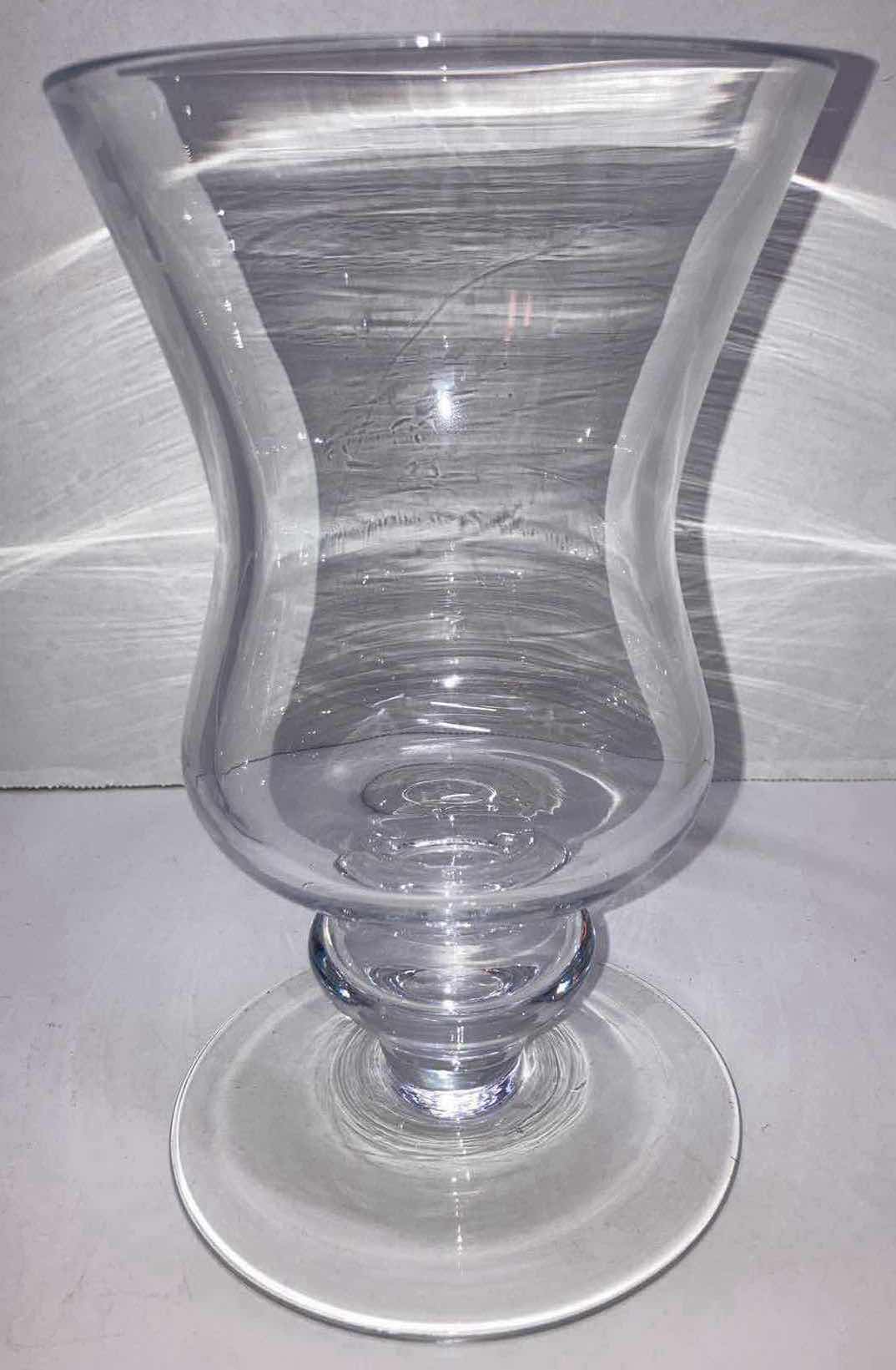Photo 1 of CLEAR GLASS VASES- VARIOUS STYLES & SIZES (6.25” & 5” X H7.75”)