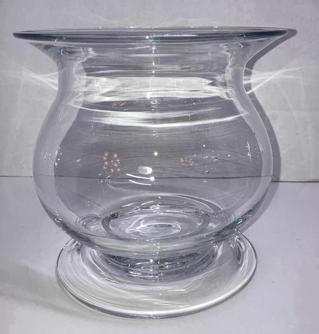 Photo 1 of CLEAR GLASS VASES- VARIOUS STYLES & SIZES (6.25” & 5” X H7.75”)
